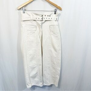 Rachel Comey Grommet Belted Capri Cropped Pants